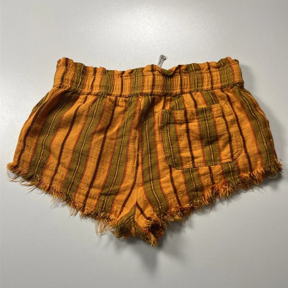 BDG Urban Outfitters Mini‎ Shorts Size L Linen Blend Striped Hot Pants Lot of 2